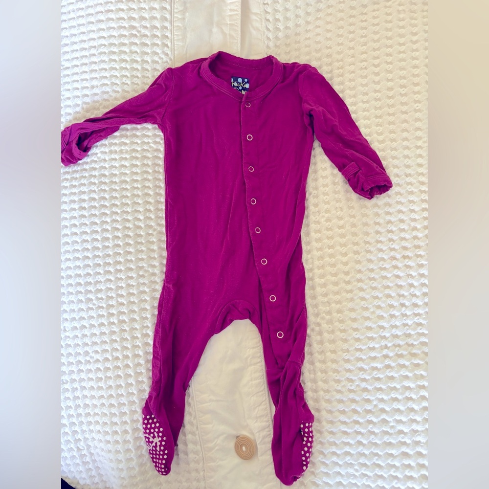 Kickee Pants Bamboo Footies with Buttons